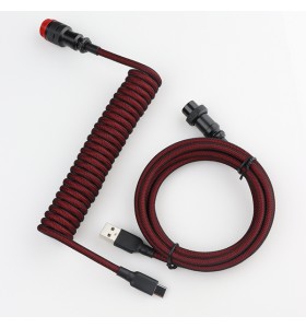 5PIN male GX16 aviator to Type-c Red Black wire and usb to 5pin gx16 female cable set black red aviator